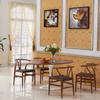 Nordic Modern Metal Dining Chair Furniture Steel Wood Look PU Soft Seat Walnut Leg Side Design Dining Room Chair