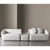 Hot Selling Modern Minimalism Hotel Living Room High Quality White Velvet Fabric 3 Seater Bedroom Sofa Furniture