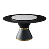 Luxury Stainless Steel Round Marble Dining Table Set Furniture Modern Dine Room Tables