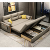 Modern Multifunctional Foldable Design Couch Good Quality Storage Wood Frame Bed Sofa Furniture for Living Room