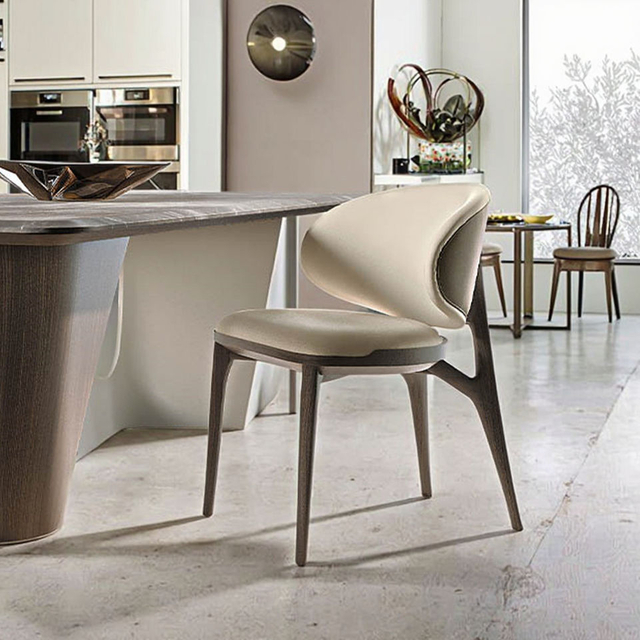 Nordic Modern Design Solid Wood Dining Chair Upholstered Restaurant Chairs for Hotel Apartment Home Bar Kitchen Use