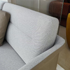 Modern Simple Design Long Sofa Stainless Steel Legs Microfiber Fabric Couch for Hotels Apartment Malls Villas Bedrooms