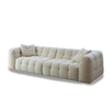 Modern Luxury Living Room Furniture Velvet Fabric Three Seat Sofa Villa Hotel Lobby Couch Straight Row Pull-up Sofa Set