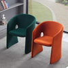 Modern Style Dining Chair Shaped Sponge Velvet Chair Hotel Restaurant Cafe Negotiation Chair