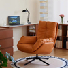 Modern Synthetic Leather Lounge Armchair Luxury Metal Eider Down Hotel Home Furniture Living Room Swivel Single Sofa Chair