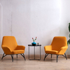 Modern Cotton-Linen Metal Living Room Hotel Lounge Leisure Chair Fabric Arm Chairs