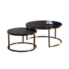 Coffee Table Marble Top Gold Stainless Steel Modern Round Table Living Room Furniture Coffee Table Set