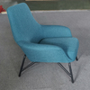 Modern Cotton-Linen Metal Living Room Hotel Lounge Leisure Chair Fabric Arm Chairs