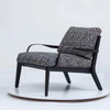 Modern Luxury Leather Fabric Frame Metal Leisure Chair Low Armrest New Design Hotel Living Room Single Sofa