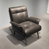 Italian Leisure Lounge Chair Leather Furniture Industrial Recliner Single Seat Sofa Wood Frame Fabric Indoor Hotel Chair Luxury
