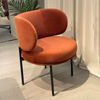 Modern Design High Quality Living Room Chair Stainless Steel Velvet Fabric Round Dining Chair Hotel Apartment Restaurant Chairs