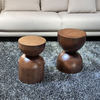 Italian Minimalism Coffee Table Modern Simple Style Living Room Furniture Solid Wood Side Table Round Stool for Home Decor