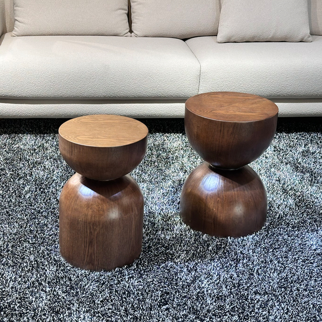 Italian Minimalism Coffee Table Modern Simple Style Living Room Furniture Solid Wood Side Table Round Stool for Home Decor