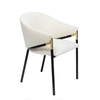 Modern Simple Dining Restaurant Chair Nordic Italian Light Luxury Metal Frame Leather Velvet Fabric Upholstery Dinner Chair