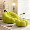 Modern Design Lazy Sofa Single Cream Wind Can Sleep Small Bedroom Small Sofa Balcony Fabric Leisure Lounge Chair
