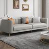 Modern Grey Armchair Sofa Set 1+1+3 Furniture Hotel Apartment Living Room Home Office Leather Sofa