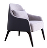 Modern Simple Leather Sofa and Chair Hotel Leisure Area Villa Living Room Leisure Solid Wood Armchair