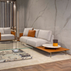 Stainless Steel Legs Modern Fabric Upholstered Italian Couch Living Room Sofa