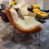 Modern Italian Design Lazy Sofa Chair Hotel Living Room Furniture Down Fabric Armchair Leisure Lounge Chair