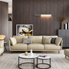 Office Business Reception Home Living Room Furniture Italian Leather Sofa Three Seat Sofa
