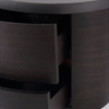 Italian Modern Simple Bedside Table Round Wood With Large Capacity Nightstand Cabinet Household Cylindrical Nightstand