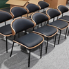 Modern Style Design Metal Legs Wooden Leather Dining Chairs Hotel Cafe Dining Room Furniture Restaurant Chairs