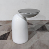Luxury Art Creative Corner Table Cement Concrete Tempered Glass Modern Round Ornament Side Table