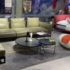 Round Marble Coffee Table for Small Spaces Living Room Modern Metal Side Tables With Steel Legs