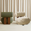 Nordic Design Living Room Chair Home Furniture Ash Wood Armchair Modern Leisure Lounge Accent Velvet Hotel Lobby Sofa Chairs