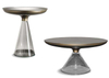 Modern Minimalist Design Circular Tea Table Combination Living Room Hotel Apartment Stainless Steel Glass Coffee Table