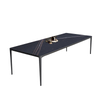 Modern Rectangular Marble Dining Table Aluminum Alloy Leg Detachable Table Design Conference Table
