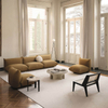 Simple and Modern Design Three Seater Sofa Comfortable Cushioned Living Room Hotel Apartment Leisure Furniture Fabric Couch