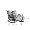 Modern Design Single Person Leisure Lounge Rocking Chair Villa Living Room Furniture Balcony Ink Wash Fabric Lazy Sofa