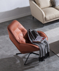 New Style Modern Living Room Fashion Hotel Synthetic Leather Leisure Chair Revolving Swivel Lounge Chair