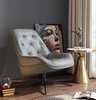 New Style Modern Living Room Fashion Hotel Synthetic Leather Leisure Chair Revolving Swivel Lounge Chair