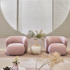 Modern Leisure Chair Light Luxury Designer Cloth Sofa Living Room Hotel Apartments Velvet Fabric Sofa Armchair
