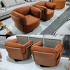 Italian Minimalist Rotating Single Sofa Living Room Furniture Hotel Villa Fabric Leisure Lounge Chair