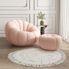 Modern Flower Design Bed Chairs Lounge Seat Bean Beautiful High Quality Living Room Bag Chair Adult Teddy Velvet Lazy Sofa