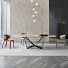 Italian Luxury Dining Table Modern Marble Stainless Steel Creative Design Dining Room Furniture
