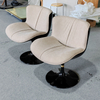 Modern Design Casual Swivel Chair Fiberglass Fabric Dining Chair Luxury Villa Home Restaurant Furniture Single Leisure Chair