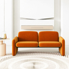Modern Minimalist Design Leisure Sofa Chair Velvet Fabric Single Seat Vintage Lounge Chair for Home Living Room