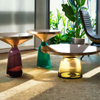 Light Luxury Stainless Steel Glass Tea Table Living Room Small Side Table