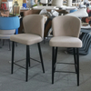 Modern Design Home Furniture High Stool Solid Wood Leg Velvet Fabric Hotel Coffee Shop bar Chair
