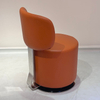 Modern Design Rotating Living Room Chair Stainless Steel Swivel Leather Chair Home Hotel Bedroom Dressing Chair