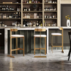 Luxury Gold Stainless Steel bar Chairs Villas Home Kitchens Hotels Cafes High Stools