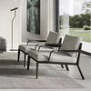 Modern Luxury Leather Fabric Metal Frame Leisure Chair New Design Hotel Living Room Single Sofa Velvet Low Armchair