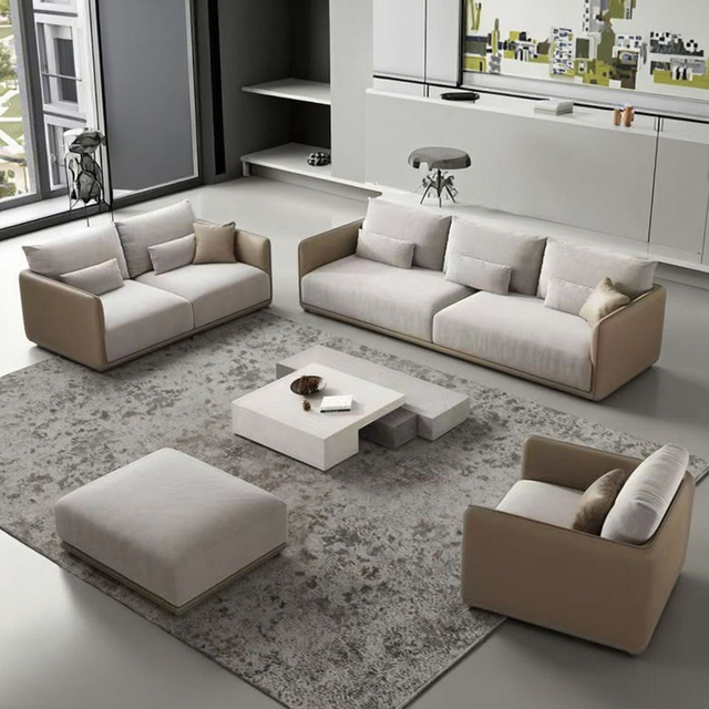 Modern Italian Sofa Set Design Metal Corner Lounges Couch Nordic Living Room Hotel Office Furniture