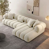 Modern Wabi-sabi Clean Style Living Room Sectional Sofa Set Furniture Tuffted High Quality Modular L Shape Velvet Fabric Couch