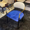 Modern Designer Dining Chairs Velvet Stainless Steel Gold Dining Chair Luxury Restaurant Furniture