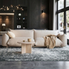 Modern Sofa Living Room Furniture Velvet or Leather Hotel Reception Room Luxury 3 Seater Sofa Set